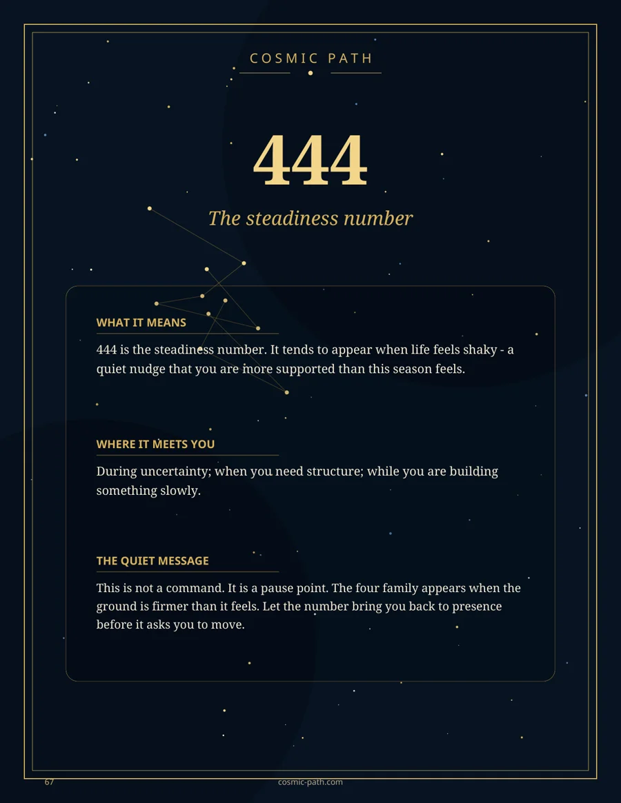 What it means — a real page from the Angel Numbers Manual